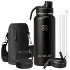 Stainless Steel Drink Bottle – Black – 32oz or 950ml Insulated Bottle-3