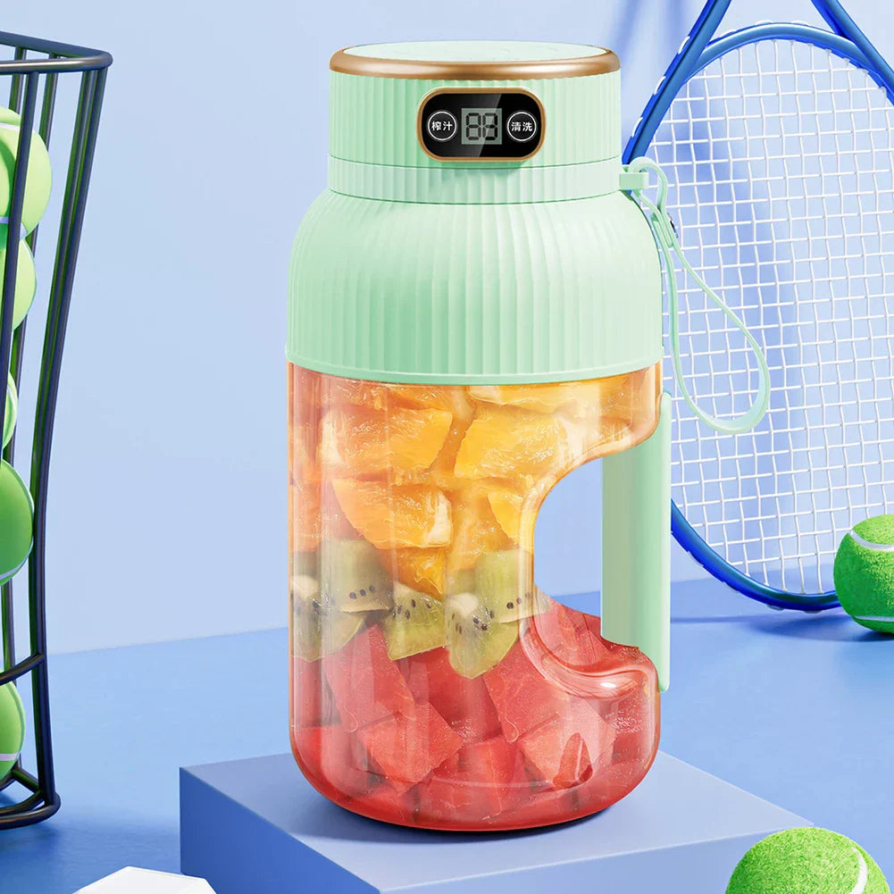 Electric Fruit Juicer Cup 1200ml – Wireless Smoothie Blender (Green)-4