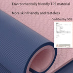 Double‑Sided Non‑Slip TPE Yoga Mat with Strap – Pink-4