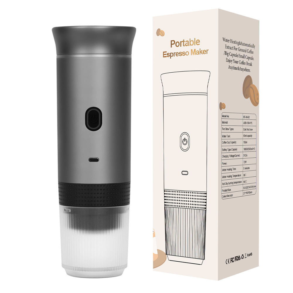 Self‑Heating Portable Espresso Maker – Coffee Anywhere